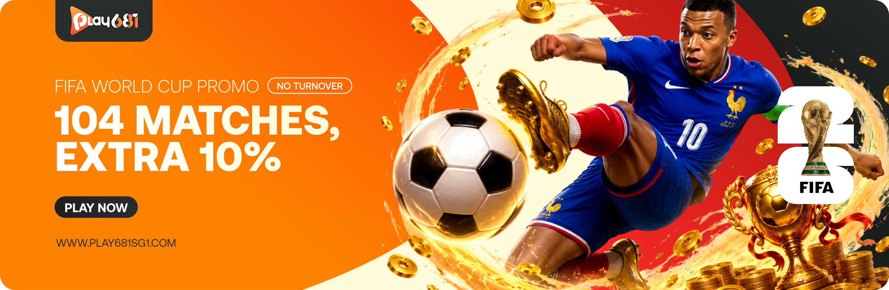 104 Matches, Extra 10% Bonus